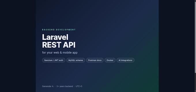 build a scalable laravel rest API backend for your web or mobile app