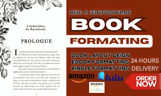 do book formatting book layout design, kindle ebook formatting