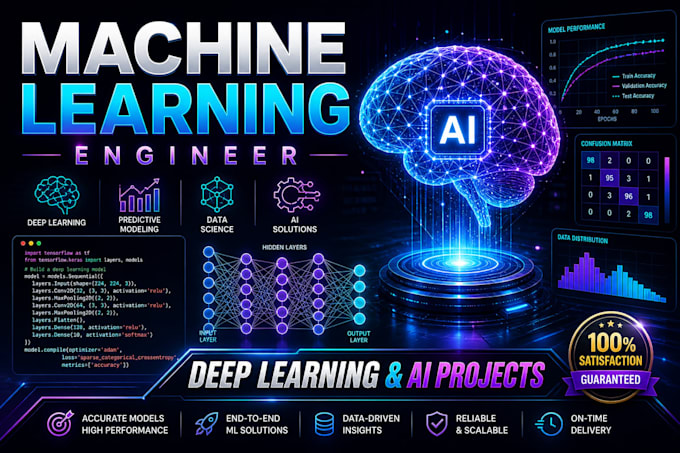 be your machine learning engineer for your ml,dl related projects