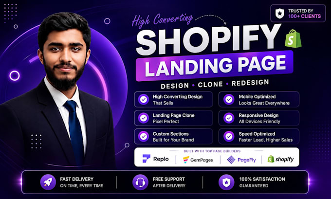 clone landing page, product page using replo, pagefly, gempages