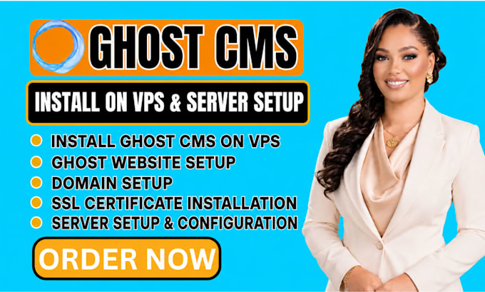 install ghost cms on vps, ghost website setup, domain, SSL and server setup