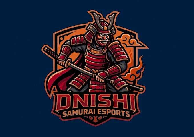 design wonderful samurai knight mascot logo design