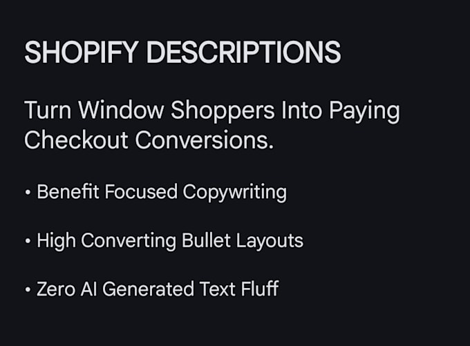 write shopify product description copy