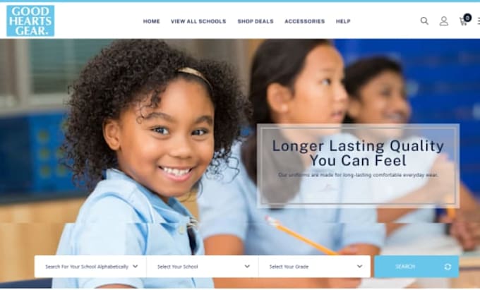 design wix school uniform store website school uniform shop website