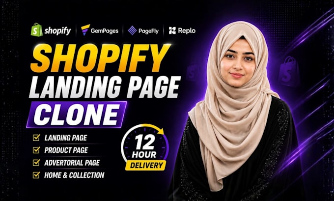 clone shopify landing page using gempages or pagefly