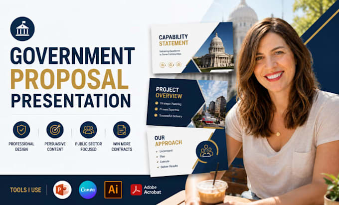 design government proposal presentation, tender PPT, public sector slides