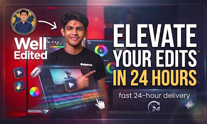 professionally edit your videos with 24 hour delivery