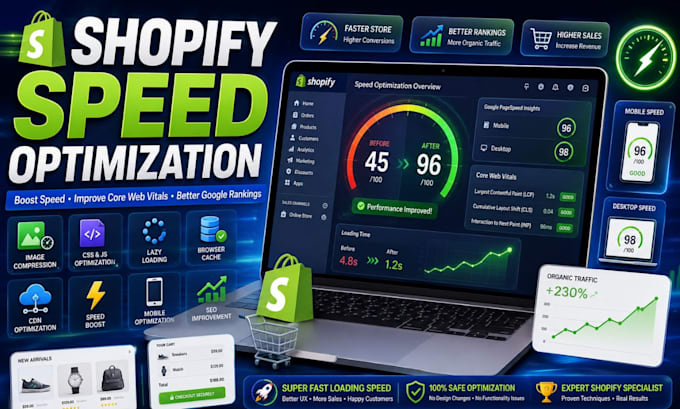 do shopify speed optimization and improve shopify store speed core web vitals