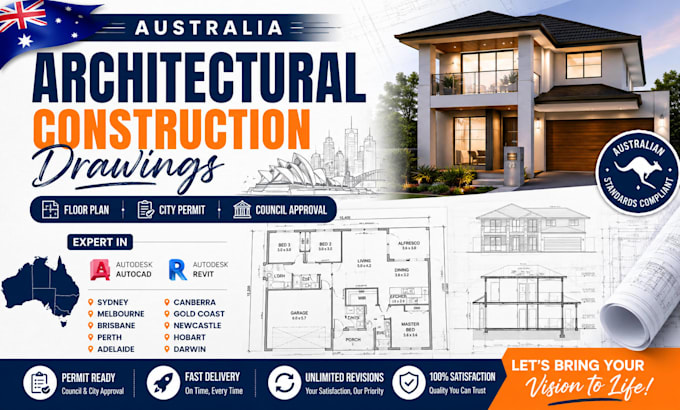 draw architectural australia construction drawing floor plan city permit drawing
