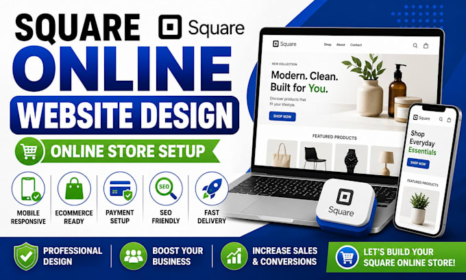 do business square website square online store square ecommerce website design