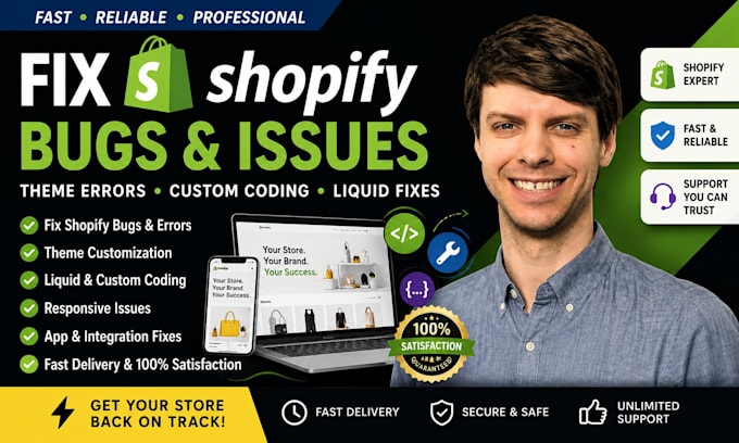 fix shopify store issue shopify bugs customize shopify theme shopify custom code