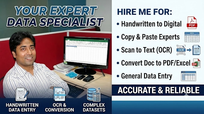 perfectly digitize complex handwritten data works from images or pdfs