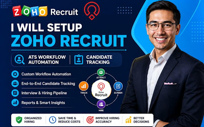 setup zoho recruit ats workflow automation zoho candidate tracking