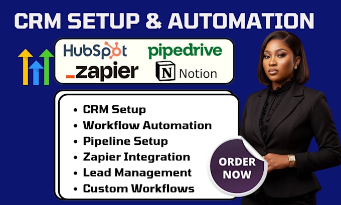 setup hubspot pipedrive go high level CRM notion zapier automation