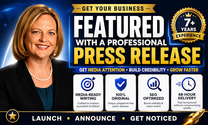write a professional press release that gets media attention