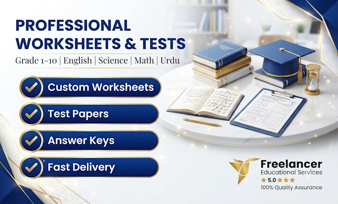 create worksheets ,tests and answer keys for students