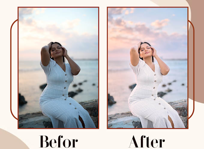 photo retouching and color grade