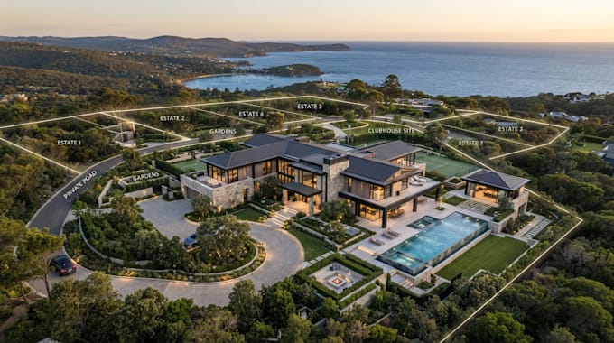 design a luxury estate master plan site layout and property map