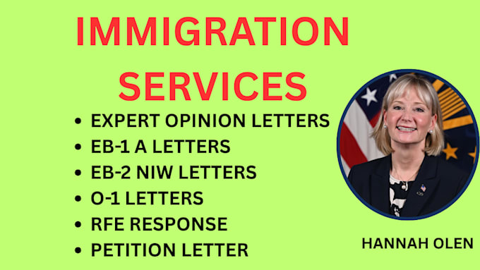 write expert opinion or recommendation letter for USA immigration