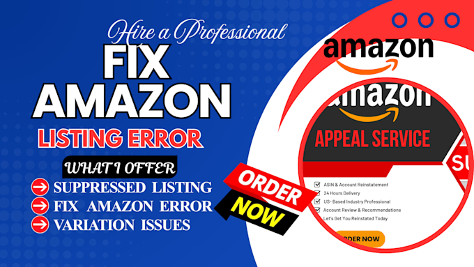 fix amazon listing errors, suppressed listings and compliance issues
