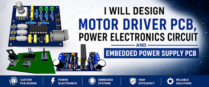 design motor driver pcb power electronics circuit and embedded power supply pcb