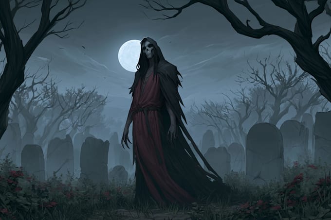 draw horror character illustration