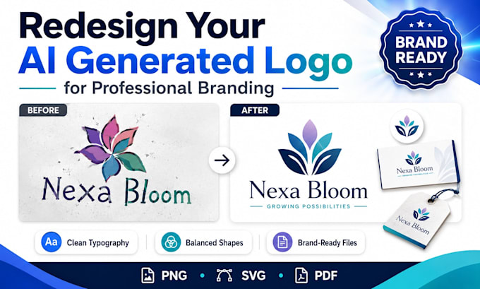 redesign your ai generated logo for professional branding