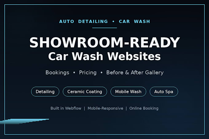 design a car wash and auto detailing website with online booking