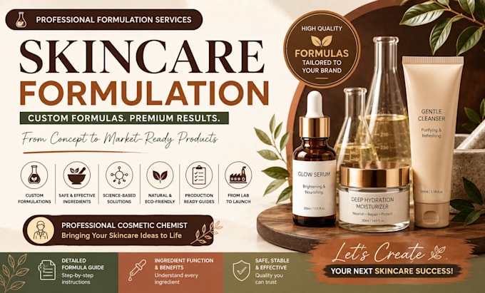 create unique skincare formulations for your beauty brand