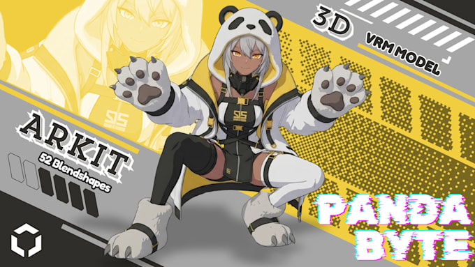 create 3d character model vrm for vtuber, vroid, vrchat 3d modeling and rigging