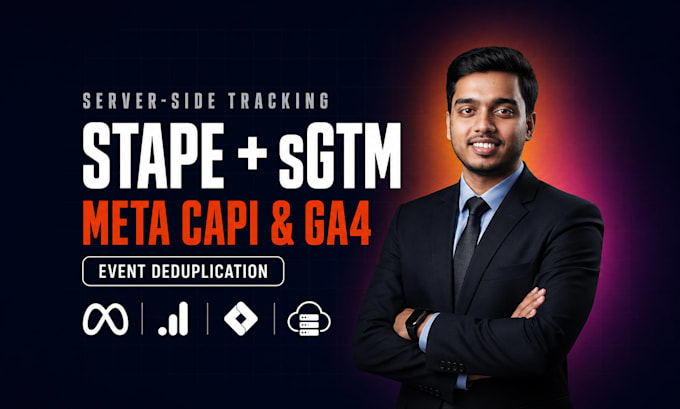 setup stape server side tracking, meta conversion API, ga4