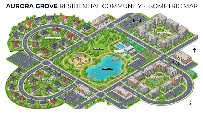 create custom isometric building or city in vector format