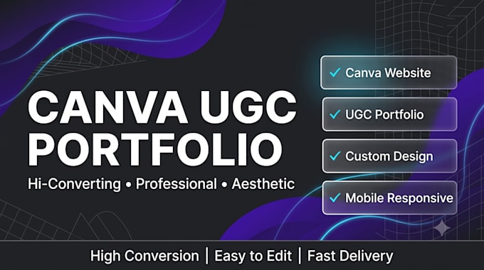 design a high converting ugc portfolio canva website ugc portfolio design