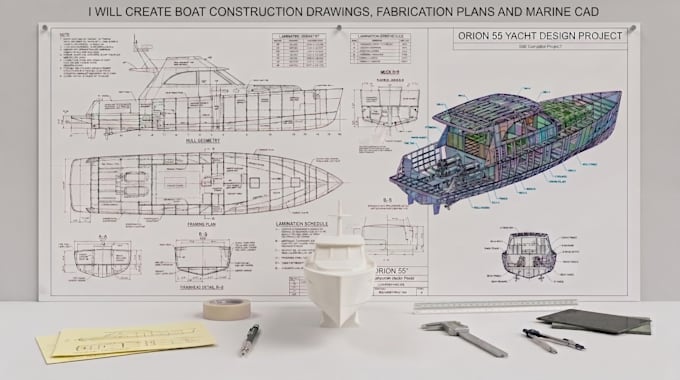 create boat construction drawings, fabrication plans and marine cad