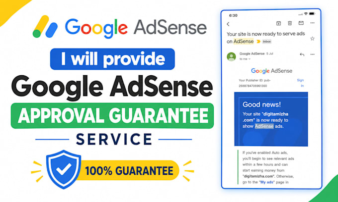provide google adsense approval guarantee service