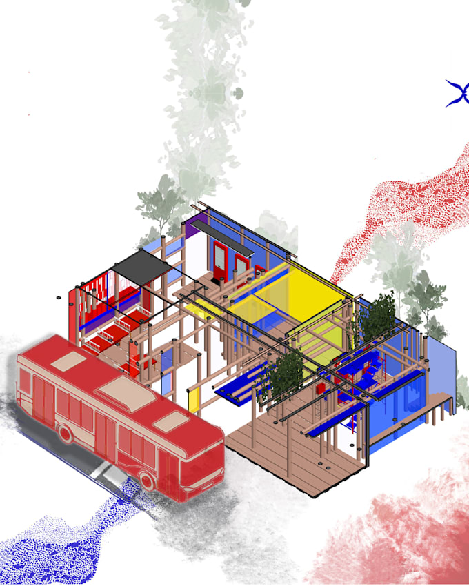 make architectural plans, sections and render them