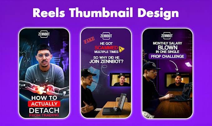 design high CTR reels thumbnails for instagram