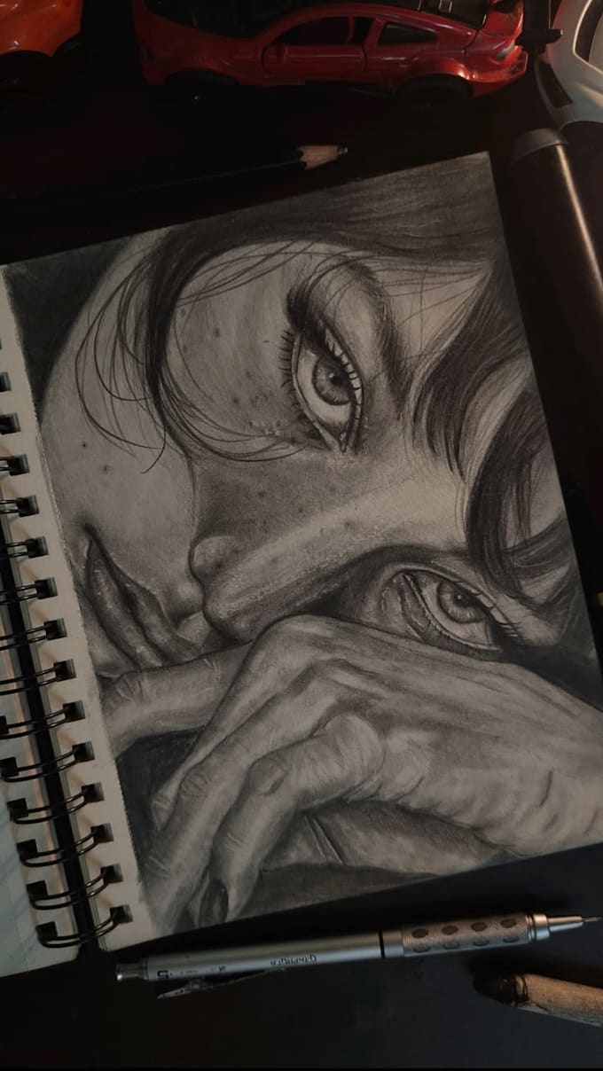 draw a realistic handmade sketch