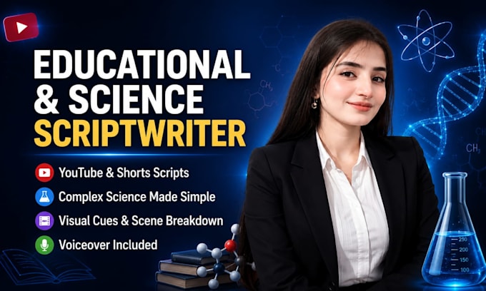 write engaging science and chemistry script  with voiceover