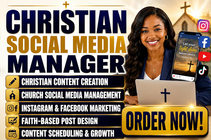 be your christian social media manager for church and faith based content