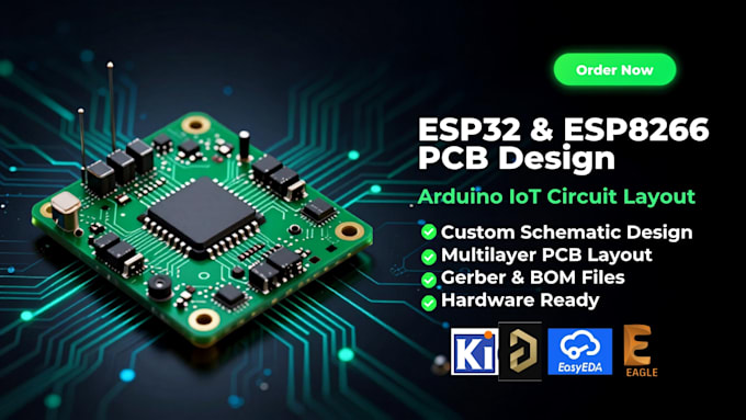 do esp32 pcb design, esp8266 schematic, arduino iot pcb layout and gerber files