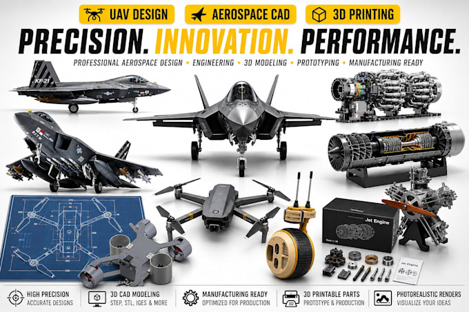 design custom uav vtol drone quadcopter cad model aircraft in solidwork stl file