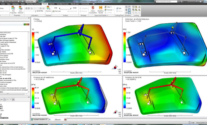 do moldflow analysis, fill analysis, shrinkage and autodesk moldflow ansys