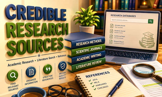 find credible research sources and organize references