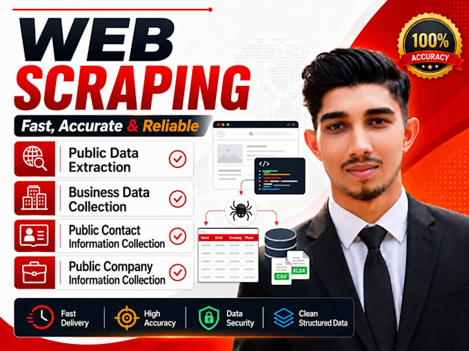 do scrape public website data into excel CSV or json