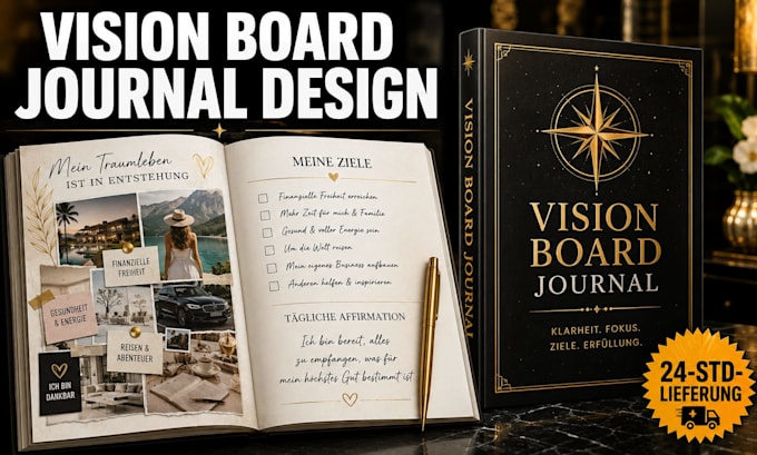 vision board journal design für amazon KDP
