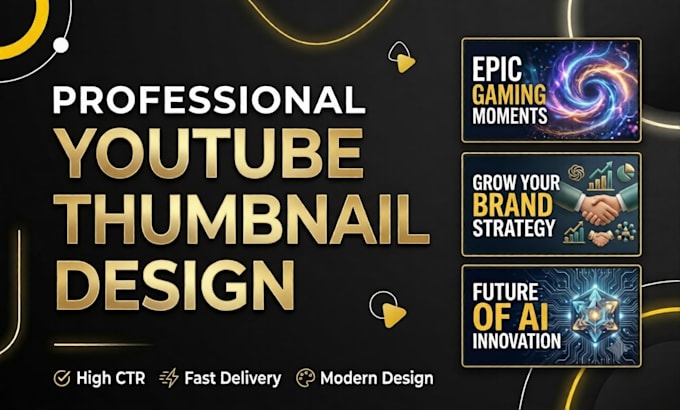 design a professional you tube thumbnail with high CTR
