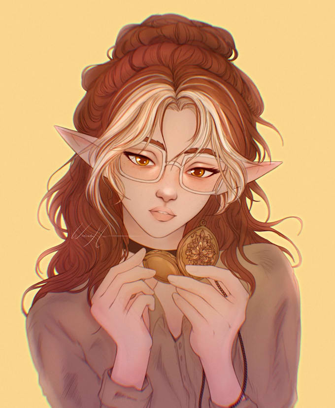 design a character portrait illustration