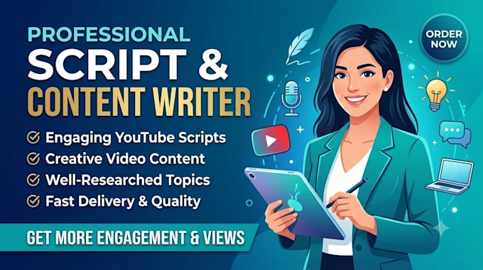 write engaging youtube video scripts and content