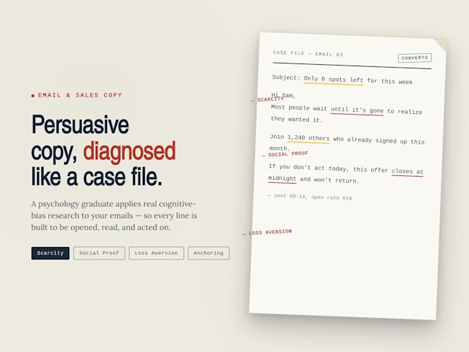 craft persuasive copywriting using psychological triggers